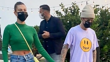 Justin and Hailey Bieber Wear Matching Face Mask While on Date Night in Malibu