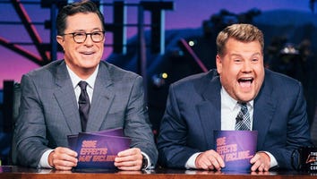 Stephen Colbert and James Corden Return to Studio for Late Night Tapings