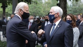 Joe Biden and Vice President Mike Pence Greet Each Other at 9/11 Ceremony -- See More Celebrity Tributes