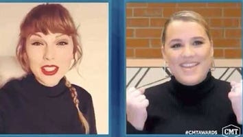 Taylor Swift Presents Gabby Barrett With Her First Televised Award at 2020 CMT Music Awards