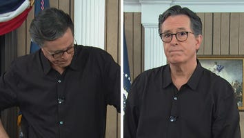 Stephen Colbert Fights Back Tears Reacting to President Trump's Speech
