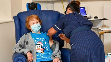 90-Year-Old Grandmother Gets First Dose of Pfizer Vaccine as U.K. Declares COVID 'V-Day'