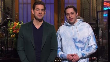'Saturday Night Live' John Krasinski and Pete Davidson Reenact Pam & Jim's 'Office' Kiss