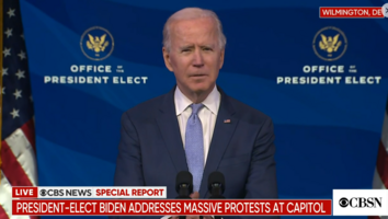 Joe Biden Says Riots at US Capitol 'Do Not Reflect a True America'