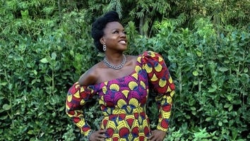 Viola Davis Makes a Statement in Stunning African Print Dress at 2021 Golden Globes