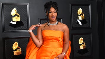 Megan Thee Stallion Stuns in Bright Orange Gown at 2021 GRAMMYs