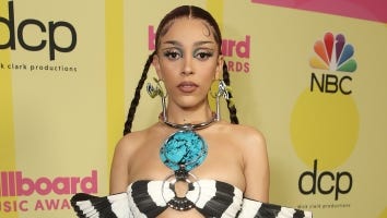 Doja Cat Stuns in Sexy Striped Matching Set at 2021 Billboard Music Awards