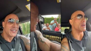 Watch Dwayne ‘The Rock’ Johnson Surprise a Hollywood Tour Bus!