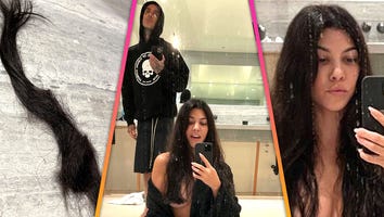 Kourtney Kardashian Goes Topless to Share Haircut by Boyfriend Travis Barker