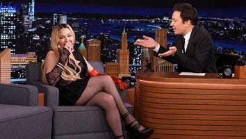 Madonna Climbs on Jimmy Fallon's Desk and Flashes Audience During 'Tonight Show' Appearance