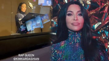 Watch Kim Kardashian Record Her 'Saturday Night Live' Rap in the Studio!