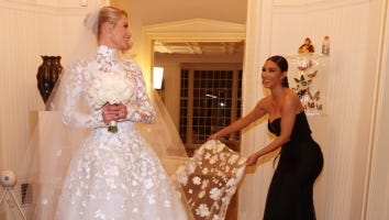 See Kim Kardashian Return to Her Stylist Roots at Pal Paris Hilton's Wedding