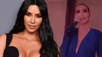 Kim Kardashian Jokes About Her Three Divorces During Speech at Friends' Pre-Wedding Celebration