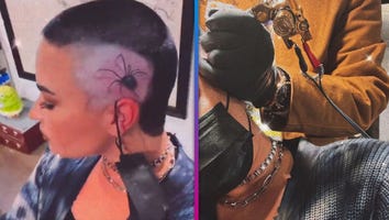 Demi Lovato Debuts Giant Head Tattoo After Completing Rehab