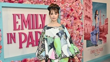Lily Collins Reacts to Defaced 'Emily in Paris' Poster by Posing in Front of It