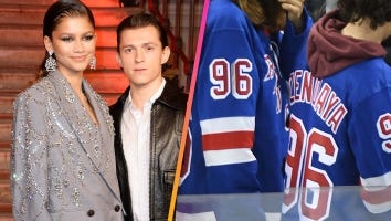 Zendaya and Tom Holland Wear Jerseys With Each Other's Names for Hockey Date Night