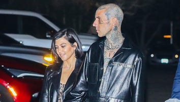 Kourtney Kardashian and Travis Barker Step Out in Matching Leather Looks