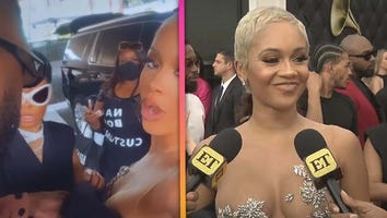 Saweetie Does Wardrobe Change in GRAMMYs Parking Lot!