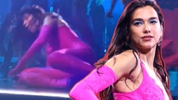 Dua Lipa Falls While Performing on Stage in Milan