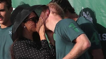 Meghan Markle Kisses Prince Harry During Glamorous Polo Tournament Appearance
