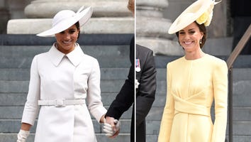Meghan Markle and Kate Middleton Stylishly Step Out at Platinum Jubilee Thanksgiving Service