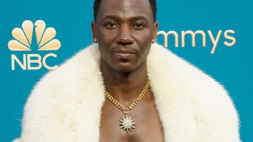 Jerrod Carmichael Reveals Why He's Shirtless and Rocking Diddy's Fur Coat on Emmys Red Carpet (Exclusive)