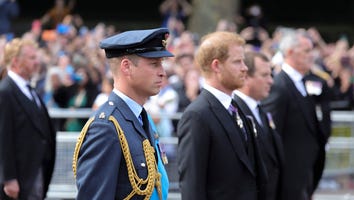 Prince Harry, Prince William Walk Behind Queen Elizabeth II's Coffin as It Leaves Buckingham Palace
