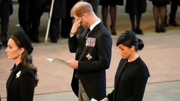 Prince Harry Cries During Queen Elizabeth's Service Alongside Meghan Markle, Prince Willam and Kate Middleton