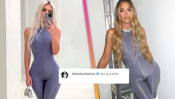 Khloé Kardashian Trolls Sister Kim Kardashian for Posing in the Same Skims Bodysuit