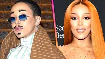 Doja Cat Rocks Fake Eyelashes as Mustache and Eyebrows at Paris Fashion Week