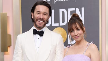 Kaley Cuoco Debuts Her Baby Bump, Kisses Tom Pelphrey at 2023 Golden Globes