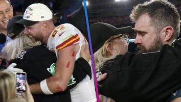 Kelce Brothers Tear Up While Reuniting With Mom Donna After Super Bowl LVII