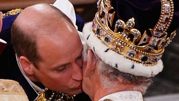 Prince William Kisses King Charles III on Cheek as He Swears Loyalty to Dad at Coronation