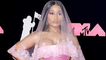 Nicki Minaj Stuns in Romantic Lace Pink Look With Veil as She Returns to VMAs Red Carpet -- Pics!