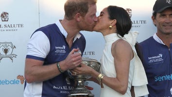 Prince Harry and Meghan Markle Share a Kiss While Filming New Netflix Series With Serena Williams
