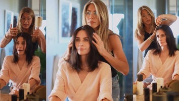 Jennifer Aniston Plays Stylist for Courteney Cox
