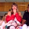 Taylor Swift cheers from a suite as the Kansas City Chiefs play the Chicago Bears at GEHA Field at Arrowhead Stadium on September 24, 2023 in Kansas City, Missouri.