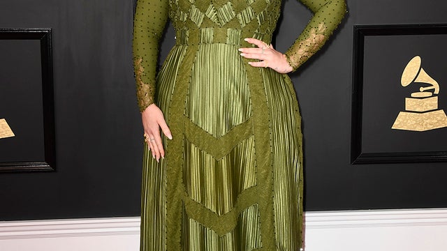 adele in green dress Polka-Dot Summer Dress main image 1
