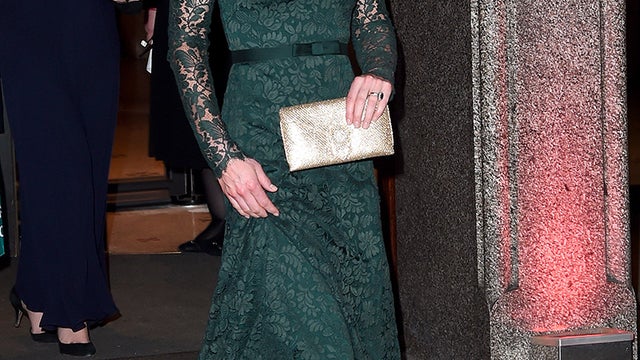 kate middleton green lace dress Kate Middleton in Temperley at the National Portrait Gallery Gala in London