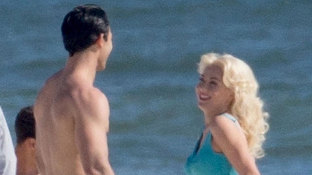 See Julianne Hough Stun in a Vintage Swimsuit on the Set of 'Bigger' (Exclusive)