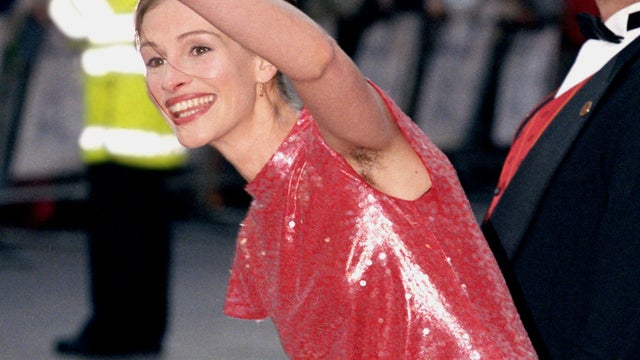 julia roberts red dress armpit Julia Roberts is, lest we forget, something of a poster girl for underarm hair.