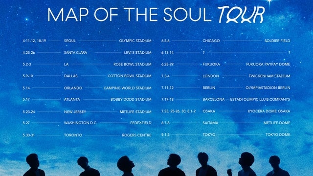 BTS Announces Globe-Trotting 'Map of the Soul' Tour