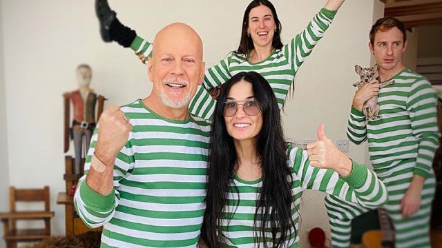 Exes Bruce Willis and Demi Moore Quarantine Together in Matching Pajamas!