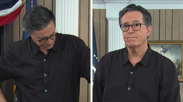 Stephen Colbert Fights Back Tears Reacting to President Trump's Speech