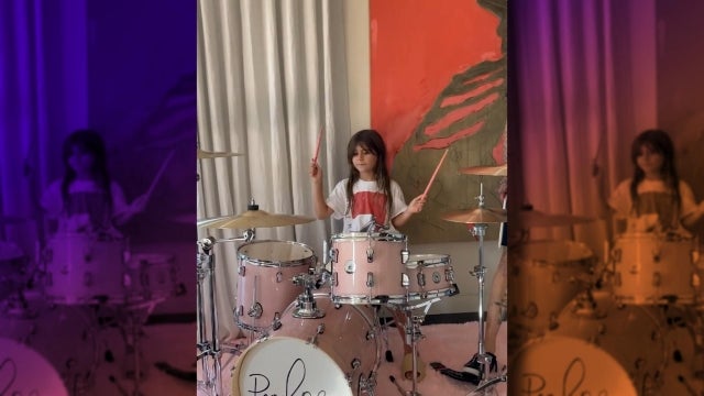 Travis Barker Plays the Drums With Kourtney Kardashian's Daughter Penelope