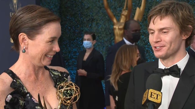 Evan Peters and Julianne Nicholson React to Their Emmy Wins (Exclusive)