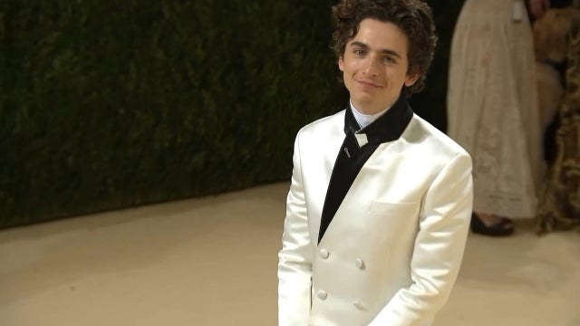 Timothée Chalamet Arrives at Met Gala 2021