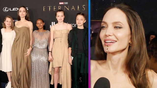 Angelina Jolie's Kids Wear Her 'Upcycled' Red Carpet Looks to 'Eternals' Premiere (Exclusive) 