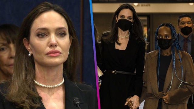 Angelina Jolie Gives Tearful Speech With Daughter Zahara By Her Side