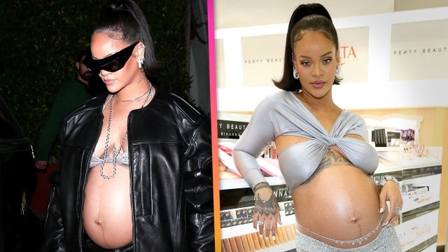 Rihanna Flaunts Baby Bump in All Black Alexander Wang Look
